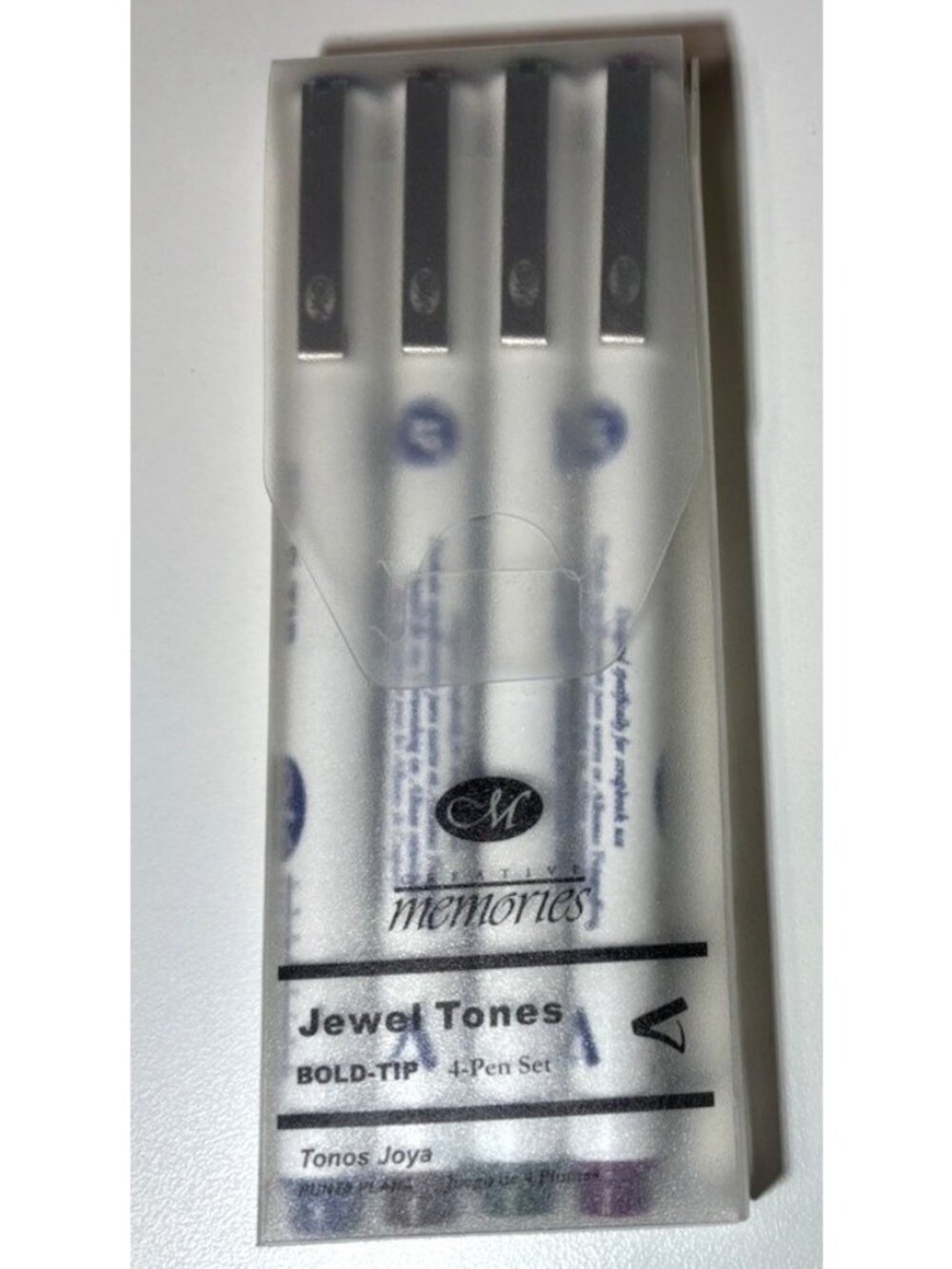 Creative Memories Pen Set Rainbow Jewel Tones Fine Tip Lot of 4 - Picture 1 of 3